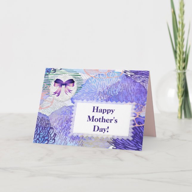 Unique Mother's Day Card with Bow (Front)