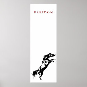Unique Motivational Freedom Horse Poster