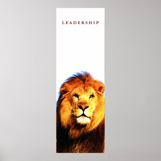 Unique Motivational Leadership Lion Poster (Front)