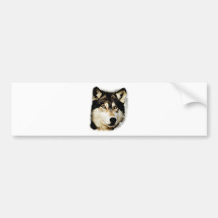 Unique Motivational Wolf Bumper Sticker