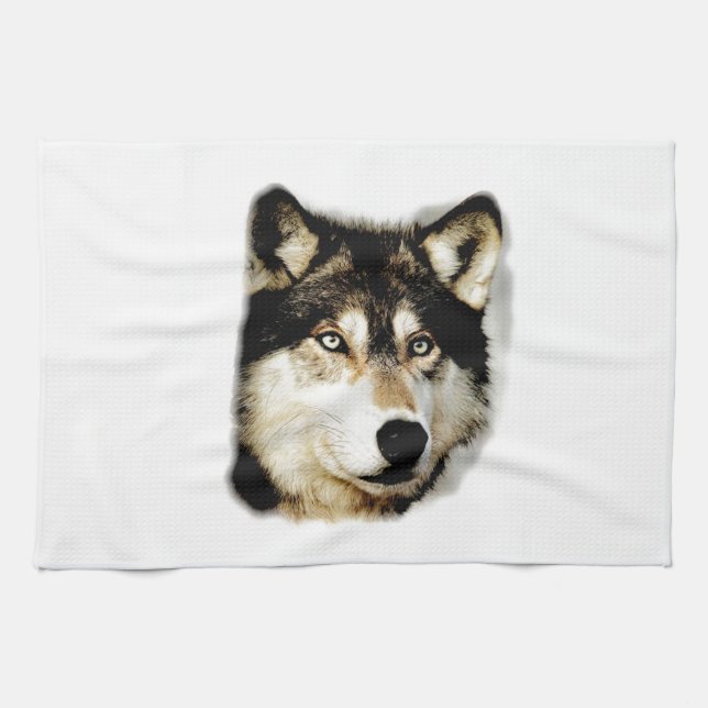Unique Motivational Wolf Tea Towel (Horizontal)