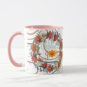 Unique mug Choose joy modern stylish coffee mug