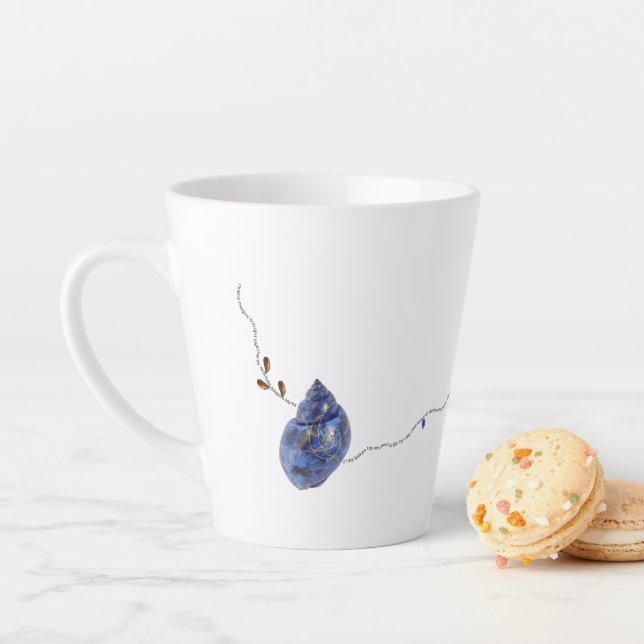 Unique mug white Christmas blue Japanese Kintsugi (In Situ)