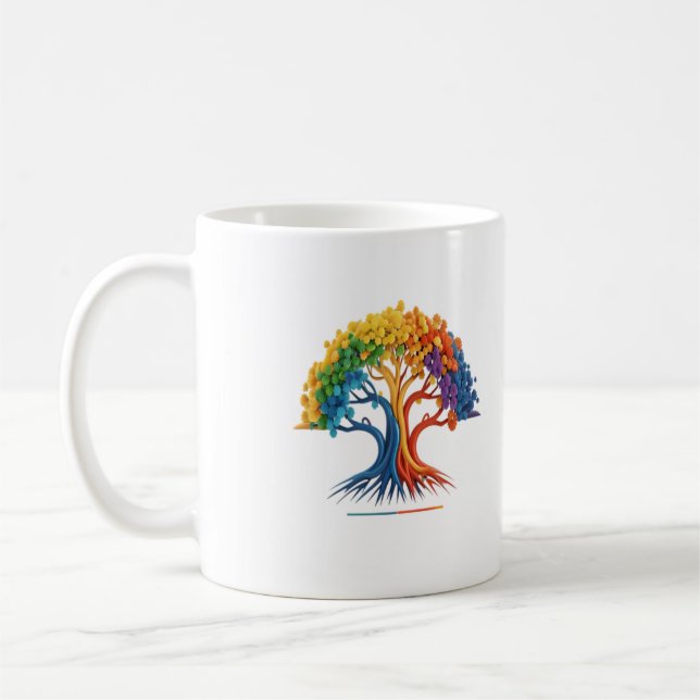 Unique Multicolor Nature 1 Coffee Mug (Left)
