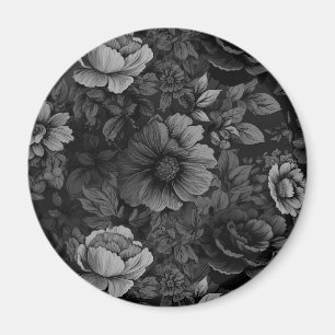 Unique Muted Colours Vintage Floral Print Magnet