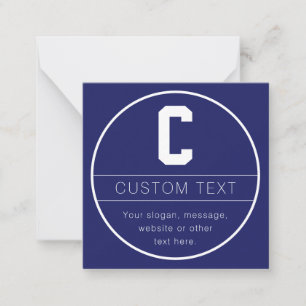 Unique Name & Monogram Template   Navy Blue