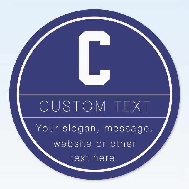 Unique Name & Monogram Template | Navy Blue (Creator Uploaded)