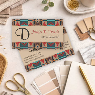 Unique Native American Indian Tribal Art Pattern Business Card