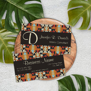 Unique Native American Indian Tribal Art Pattern Business Card
