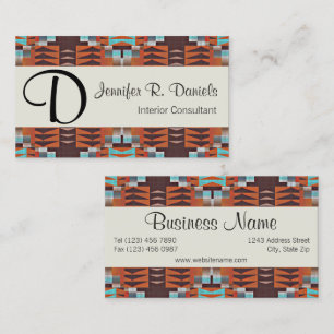Unique Native American Indian Tribe Mosaic Pattern Business Card