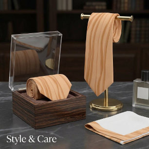 Unique Natural Wood Inspired Necktie Design