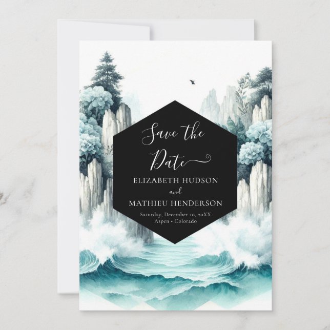 Unique Nature Nautical Wedding Save The Date (Front)
