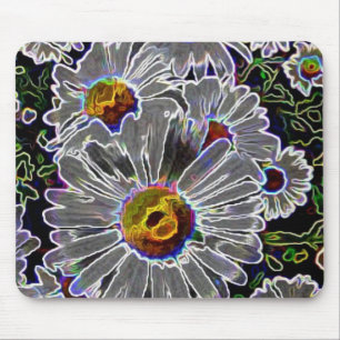 Unique Neon Daisies Mouse Mat