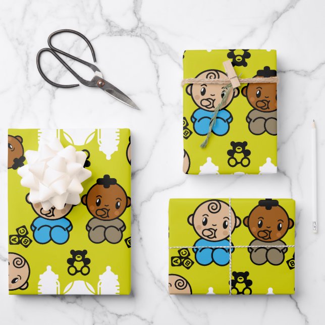 Unique New Baby Gift  Wrapping Paper Sheet (Front)
