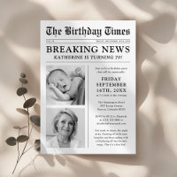 Unique Newspaper Photo Birthday Party