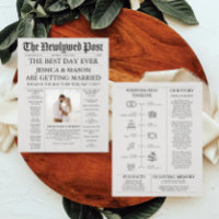 Unique Newspaper Timeline and Wedding Programs Fly
