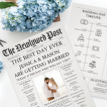 Unique Newspaper Timeline and Wedding Programs Flyer<br><div class="desc">Looking for a unique way to display your wedding program? Our Newspaper program is perfect! All items are editable! Easily edit this icon timeline to accommodate a variety of events. There are hidden icons included that you can move and adjust anywhere on the timeline. Add or delete events, if needed!...</div>
