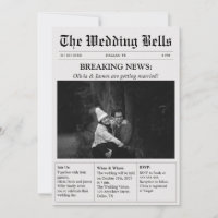 Unique Newspaper Vintage Photo Wedding