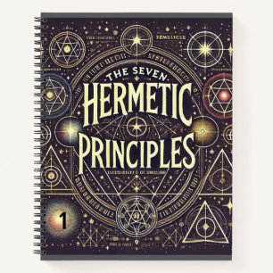 Unique Notebook with Hermetic Principles Print 