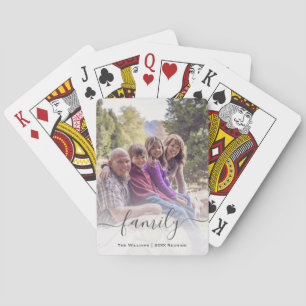 Unique Novelty Keepsake Family Name Reunion Photo Playing Cards