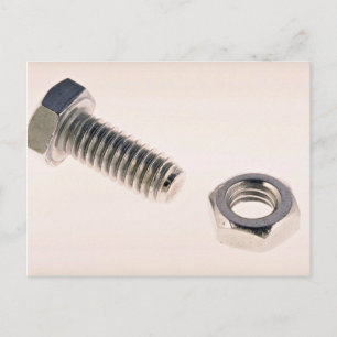 Unique Nut and bolt Postcard