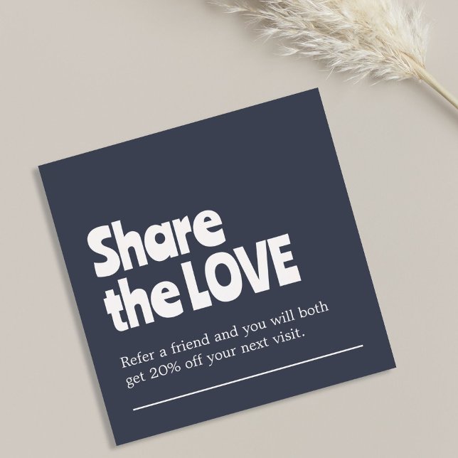 Unique Old White Blue Bold Salon  Referral Card (Creator Uploaded)