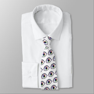 Unique One of a Kind Colourful Eyes Neck Tie