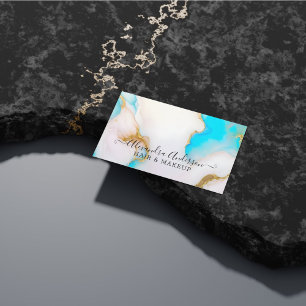 Unique Opal Gold Details  Business Card