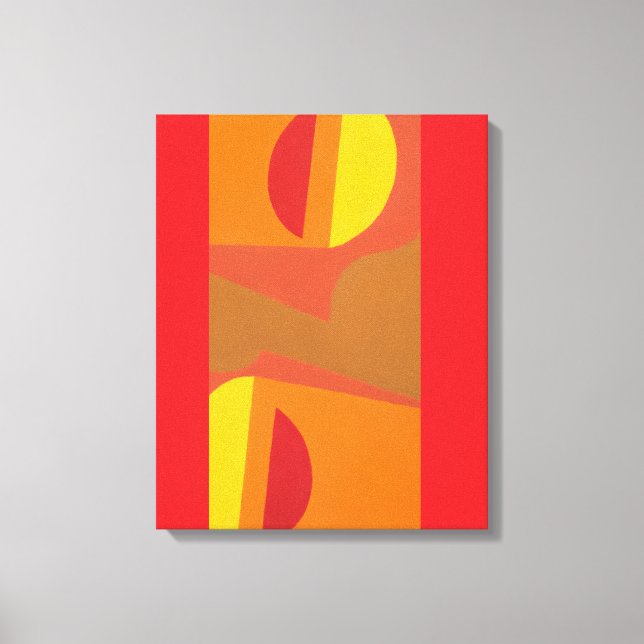 Unique Orange Abstract Pattern Art Print (Front)