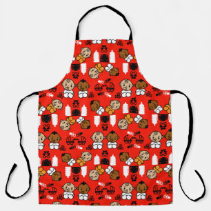 Unique Orange New Baby Gift Apron