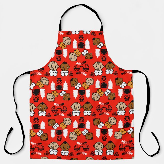 Unique Orange New Baby Gift  Apron (Front)