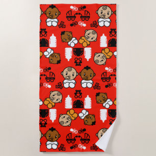 Unique Orange New Baby Gift  Beach Towel