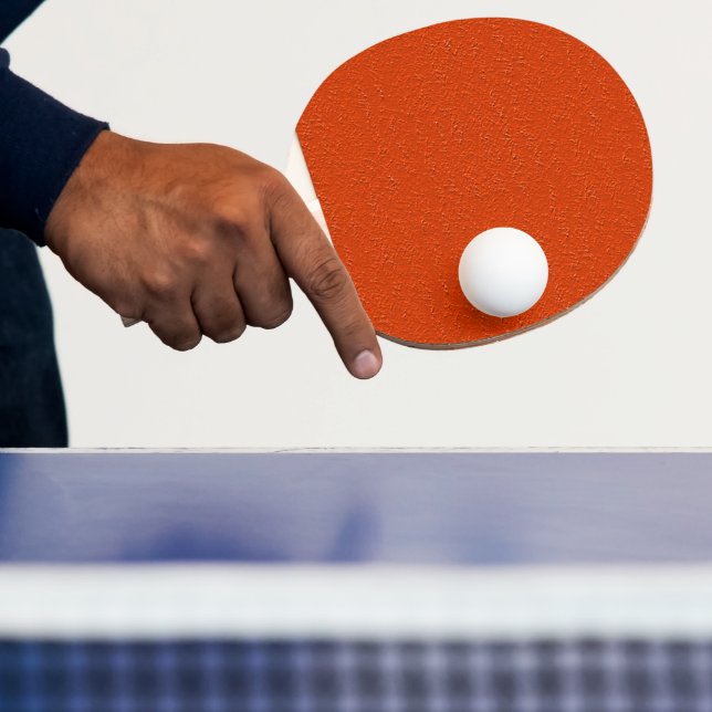 Unique Orange Ping Pong Paddle with Texture Detail (Insitu)