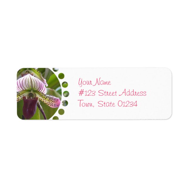 Unique Orchid Mailing Labels (Front)