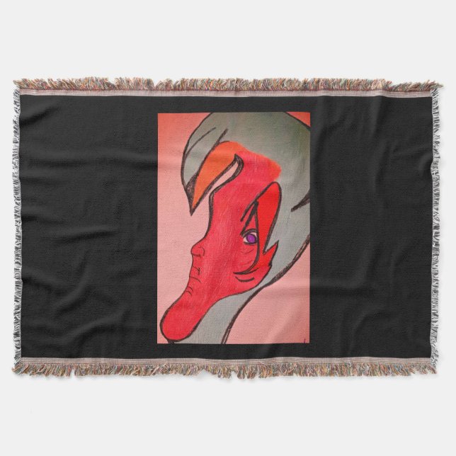 Unique Original Character Art  Throw Blanket (Front)