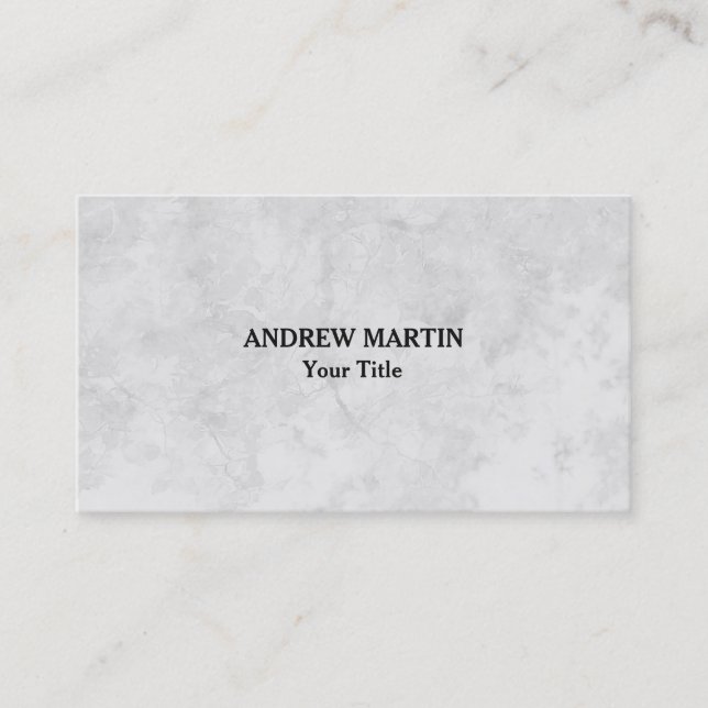 Unique Original Plain Masculine Minimalist Grey Business Card (Front)
