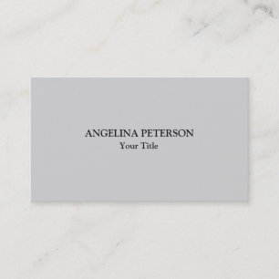 Unique Original Plain Professional Light Grey Business Card
