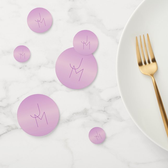 Unique Overlapping Monogram | Soft Lavender Pink Confetti (Group)
