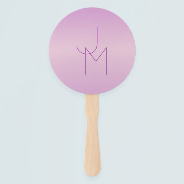 Unique Overlapping Monogram | Soft Lavender Pink Hand Fan (Creator Uploaded)