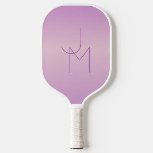 Unique Overlapping Monogram   Soft Lavender Pink Pickleball Paddle
