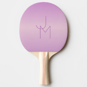 Unique Overlapping Monogram Soft Lavender Pink Ping Pong Paddle