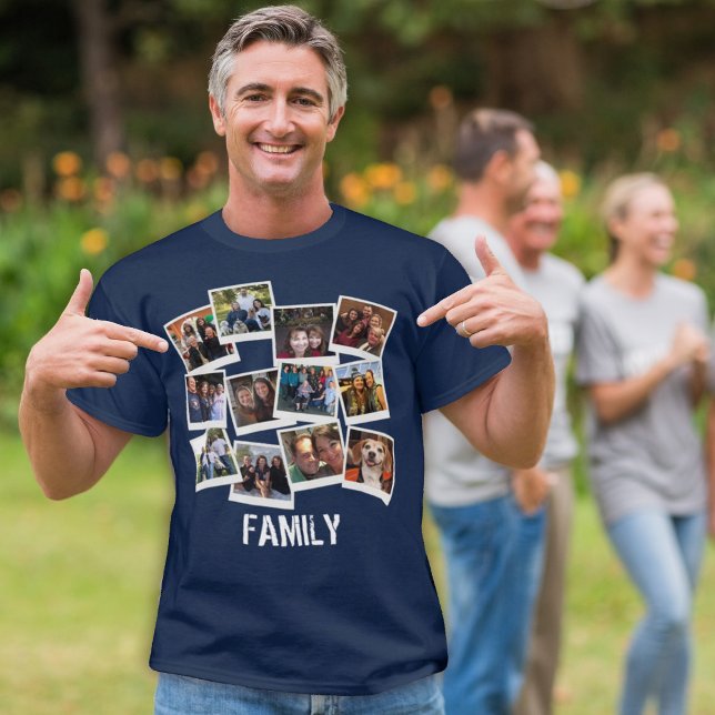 Unique Own Family Photo Frame Collage T-Shirt (Creator Uploaded)