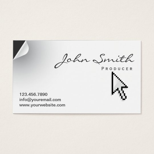 Unique Page Curl Producer Business Card