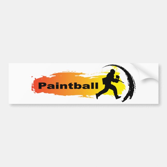 Unique Paintball Bumper Sticker (Front)
