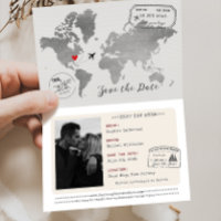 Unique Passport Save The Date Destination Wedding