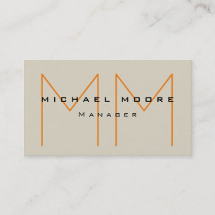 Unique Pastel Tones Initials Monogram Cute Business Card