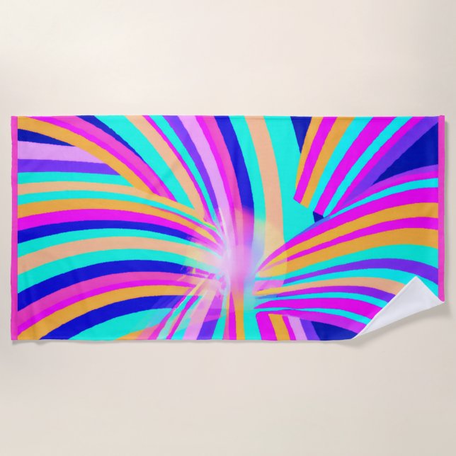 Unique Pattern Art Design Beach Towel (Front)