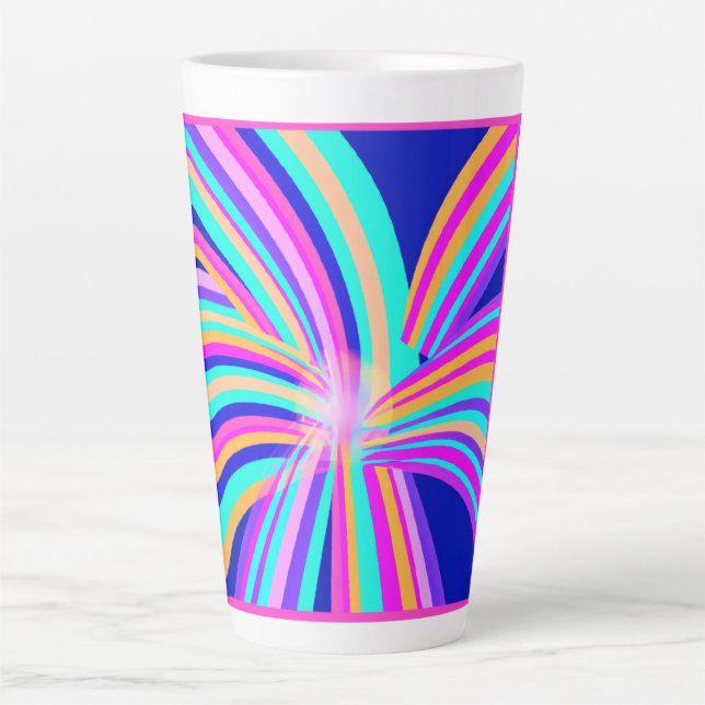 Unique Pattern Art Design Latte Mug (Front)