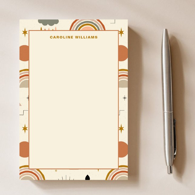 Unique Pattern Boho Bohemian Rainbow Teacher Post-it Notes (Creator Uploaded)