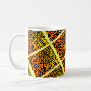Unique Pattern Sun Africa Fire Mandala Geometric Coffee Mug